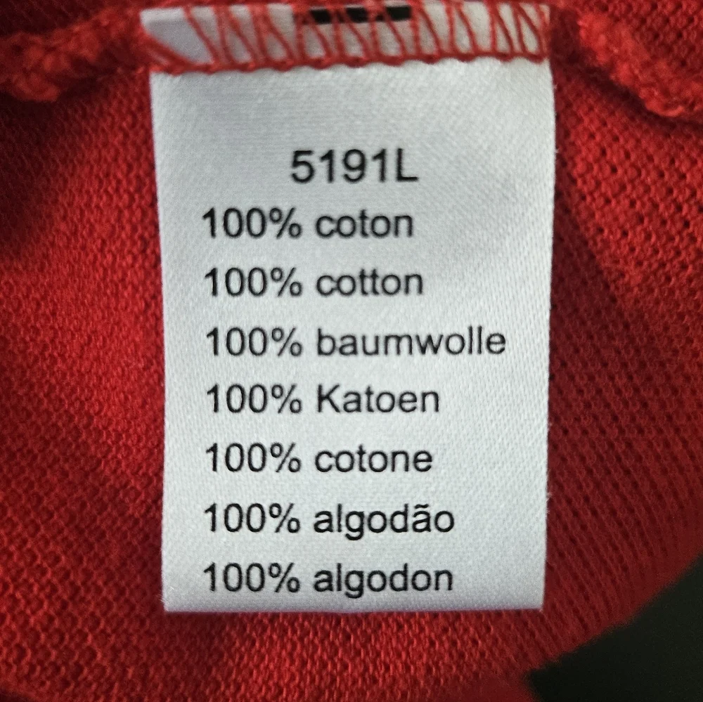 La Coste Men's Red Alligator Logo Polo 6 Button Soccer Europe France Classic 6